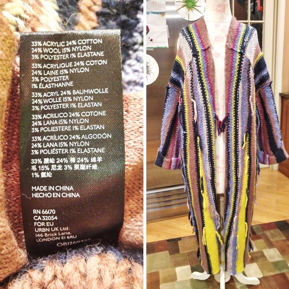 ANTHROPOLOGIE Pilcro Dreamer Deco Striped Duster Cardi $198/A WORK OF ART/2020' - Picture 15 of 16